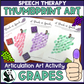 Grape Thumbprints A Speech Therapy Craft Activity ~ Articulation Practice (Copy)