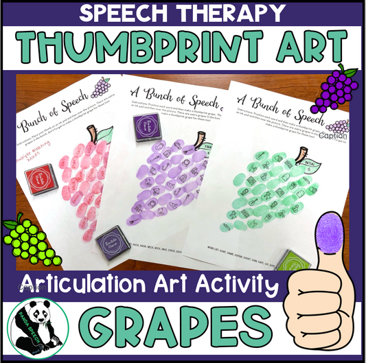 Grape Thumbprints A Speech Therapy Craft Activity ~ Articulation Practice (Copy)