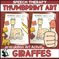 Giraffe Spots Thumbprints A Speech Therapy Craft Activity ~ Articulation Practice (Copy)