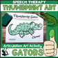 Gator Thumbprints A Speech Therapy Craft Activity ~ Articulation Practice (Copy) (Copy)