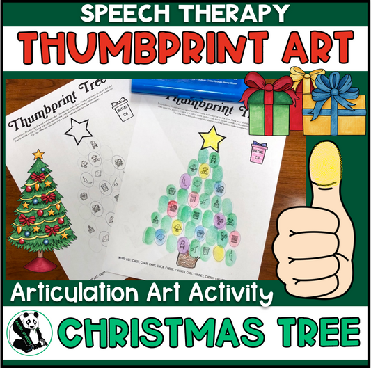 Christmas Tree Thumbprints A Speech Therapy Craft Activity ~ Articulation Practice