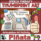 Piñata Thumbprints A Speech Therapy Craft Activity ~ Articulation Practice