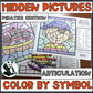 Color by Symbol Hidden Pictures - Pirates ~ A Speech Therapy Articulation Activity (Copy)