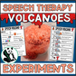 Speech Volcanos! Speech Therapy Science Experiment Visuals and Worksheets