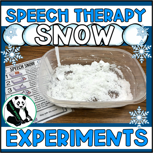 Speech Snow! Speech Therapy Science Experiment Visuals and Worksheets