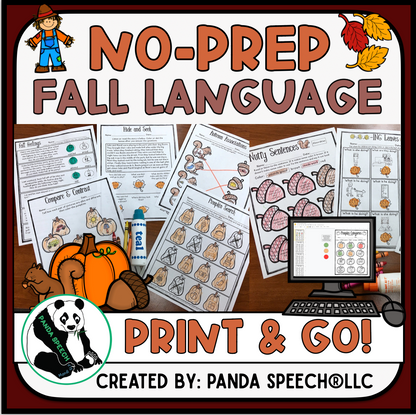 Fall No Prep Language Pack (Huge pack!)