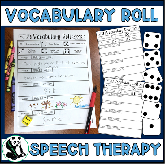 Vocabulary Roll with Tier II Words ~ Language and Vocabulary Dice Activity