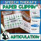 Paper Clippin' Speech Therapy: Articulation Pages +  BONUS language pages