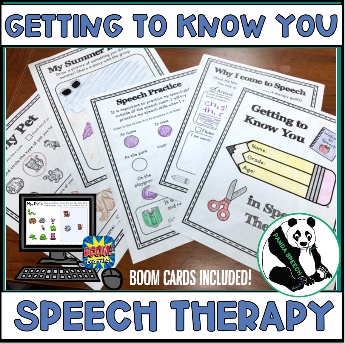 Getting to Know You in Speech Therapy ~ Print & Go