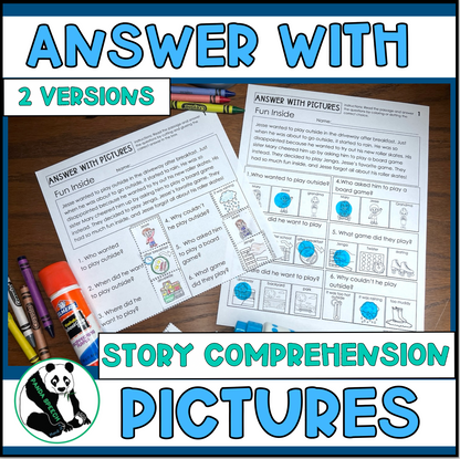 Answer with Pictures ~ Print & Go for WH Questions