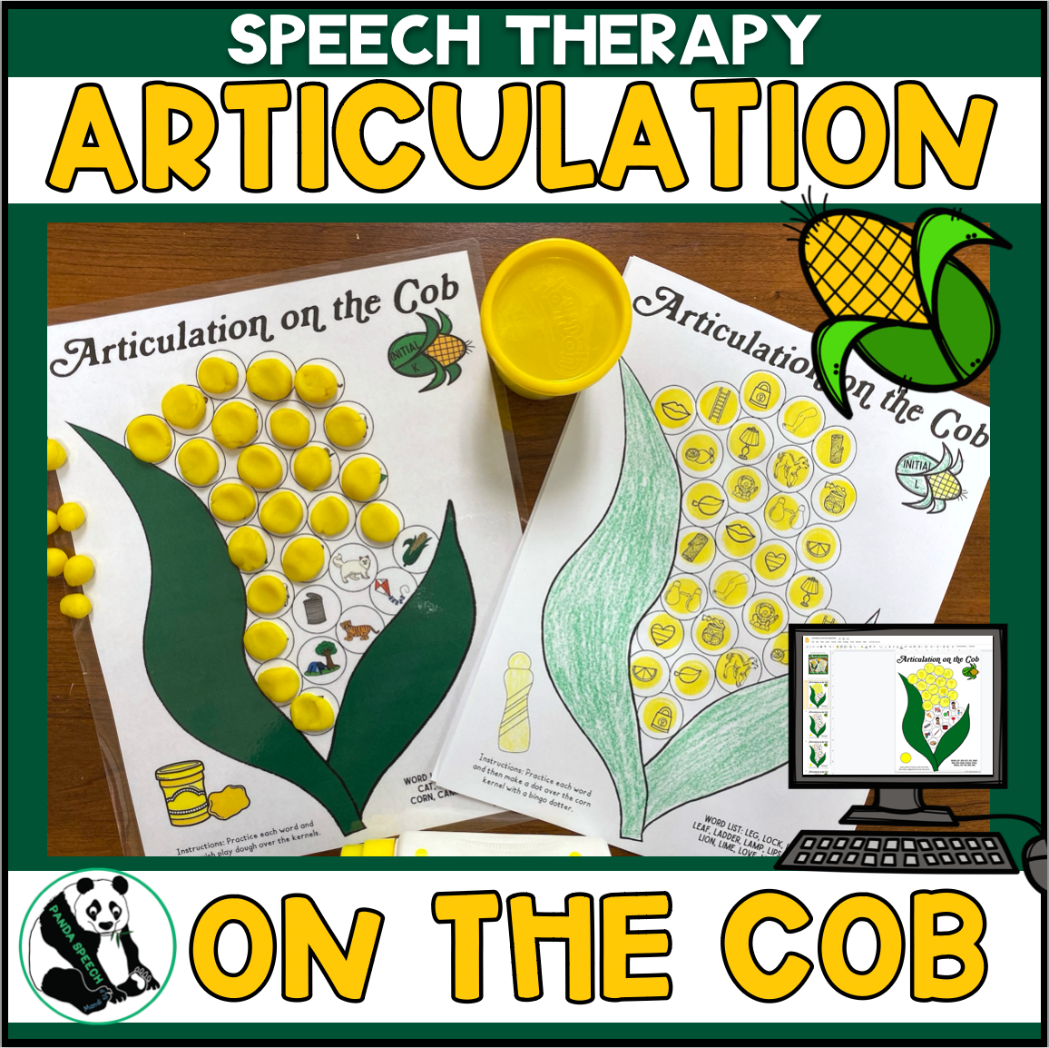 Articulation on the Cobs ~ A Speech Therapy Activity ~ Articulation Practice