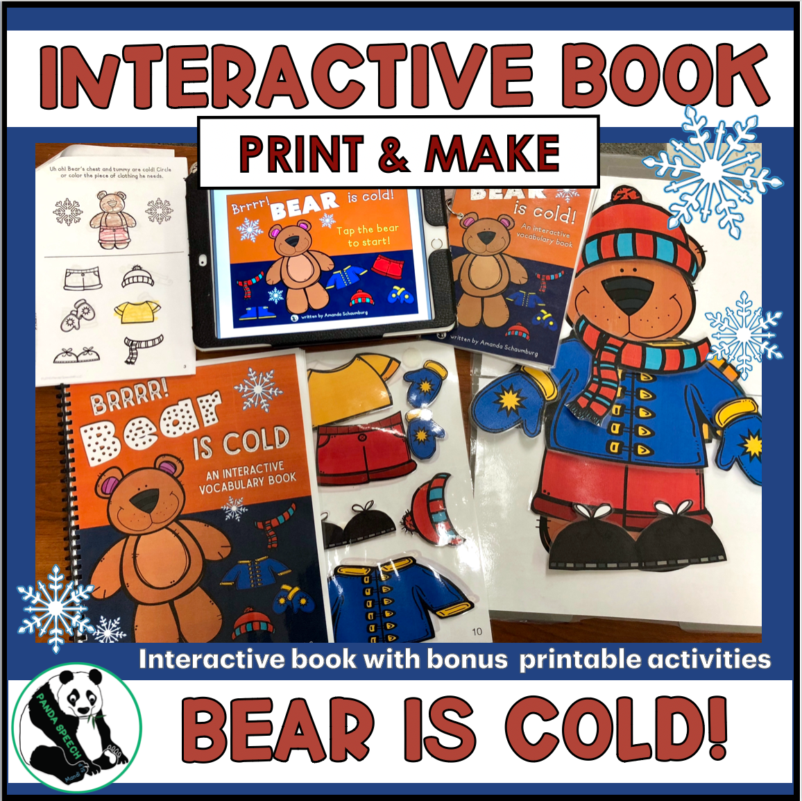 Bear is Cold Interactive Book + Activities   (Print & Make Book)