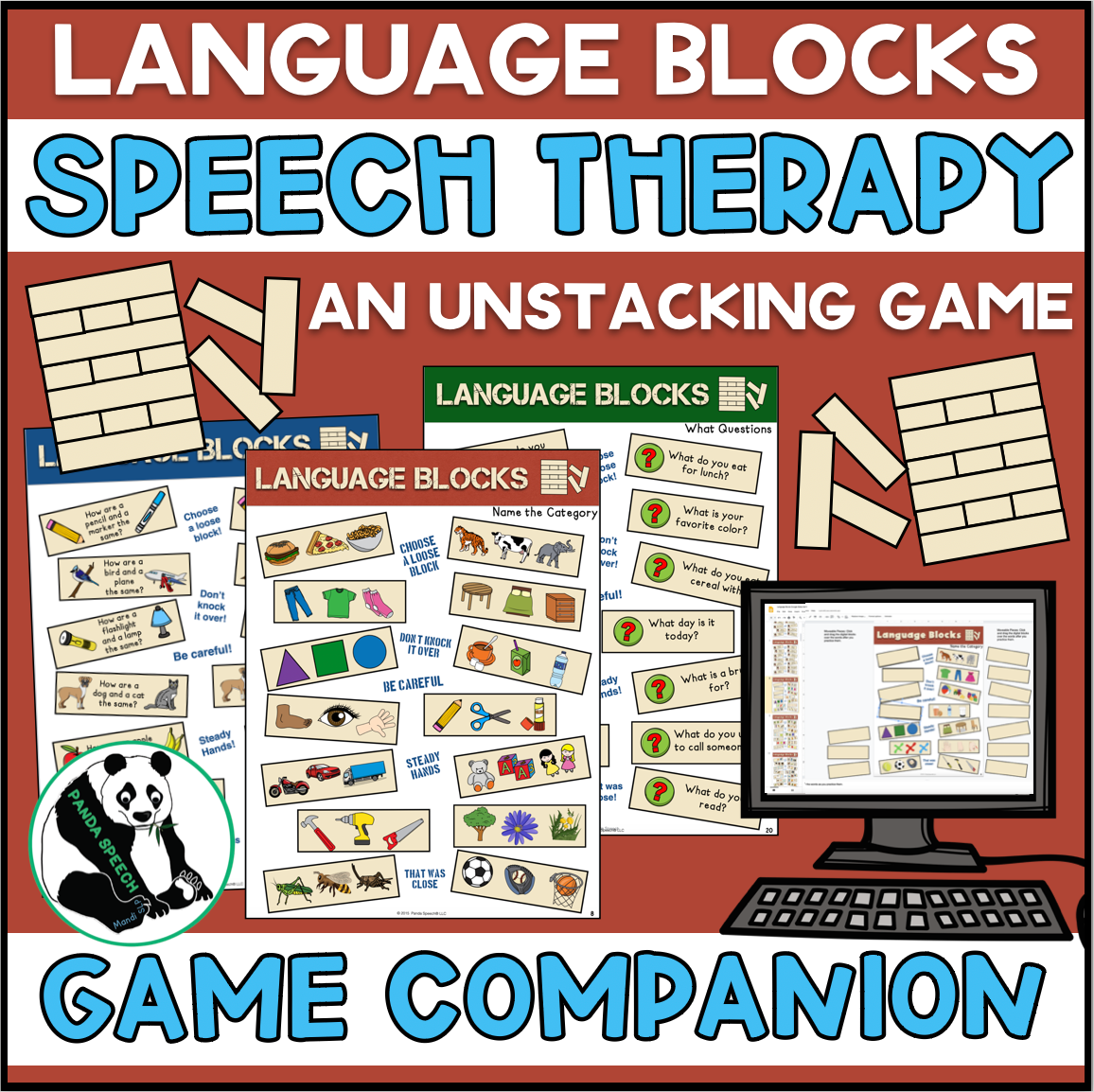 Block Words Dialect Language Blocks ~ Speech Therapy Game Companion – Panda Speech LLC