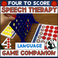 Four to Score Language & Vocabulary  ~ Speech Therapy Game Companion