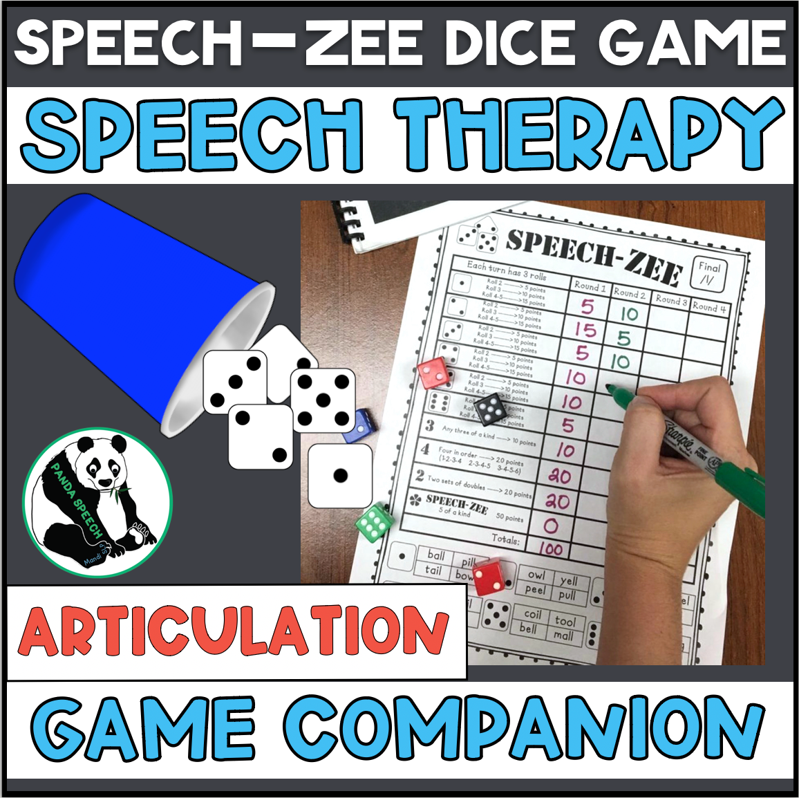 Speech Zee ~ Articulation Dice Game Companion