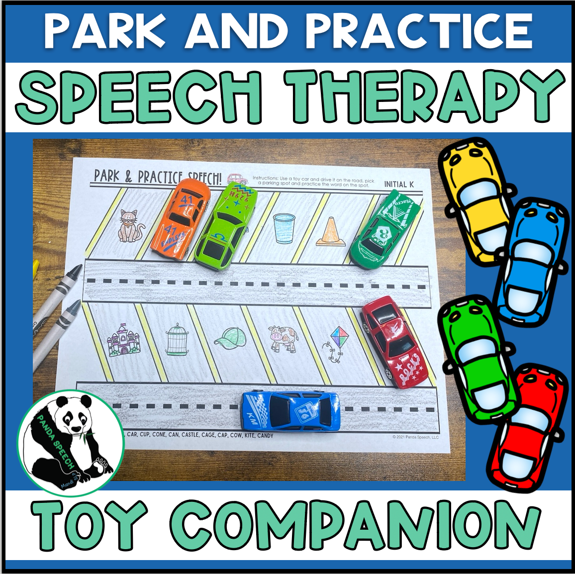 Park and Practice Speech Therapy Toy Companion for Toy Cars