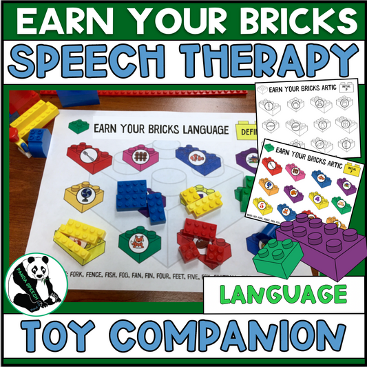 Earn Your Bricks Toy Companion for Language Skills (use with building bricks)