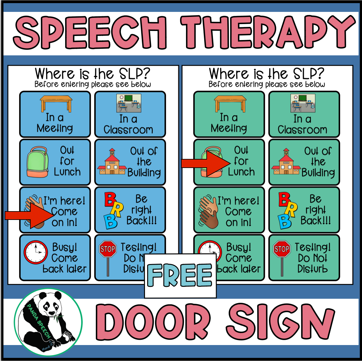 FREE SLP Door Sign ~ Where is the SLP