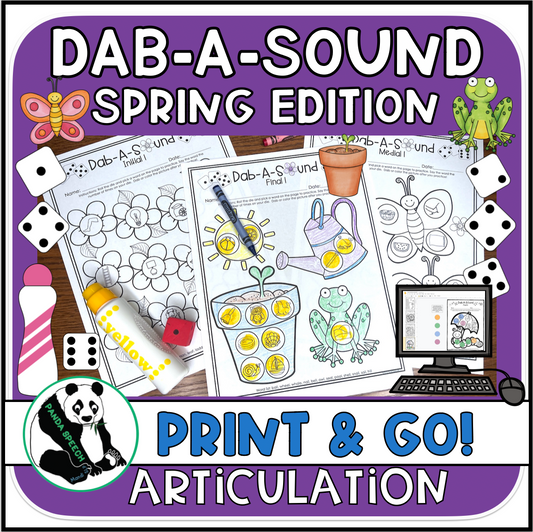 Dab a Sound Spring ~ Print & Go for Articulation SpeechTherapy