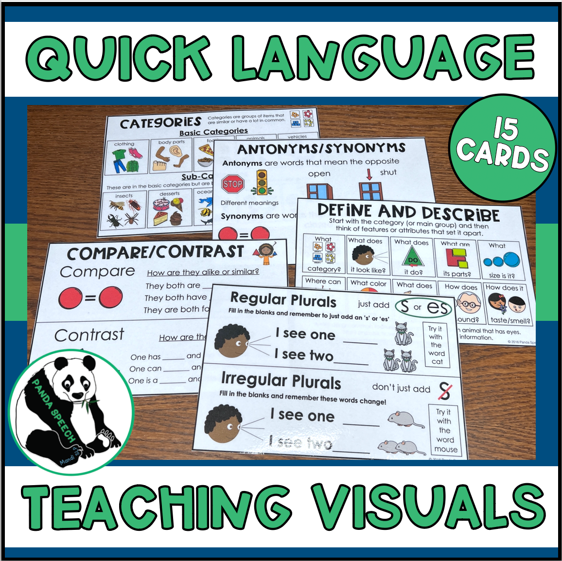 Quick Language Visuals ~ Speech Therapy Functional Decor for Teaching Concepts