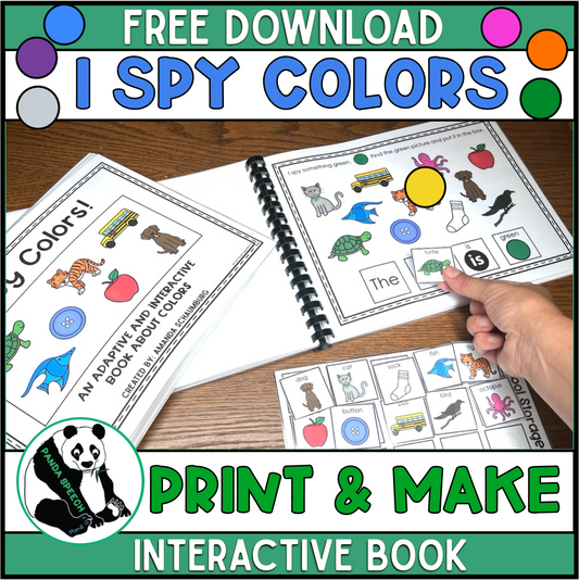 I Spy Colors FREE Interactive Print & Make Book