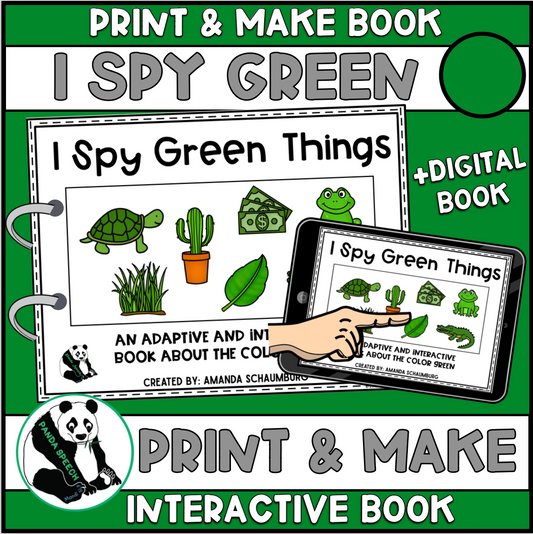 I Spy GREEN Things! Color Series Print & Make Books (includes a digital BOOM Card book)