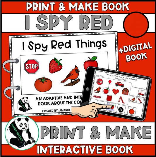 I Spy RED Things! Color Series Print & Make Books (includes a digital BOOM Card book)