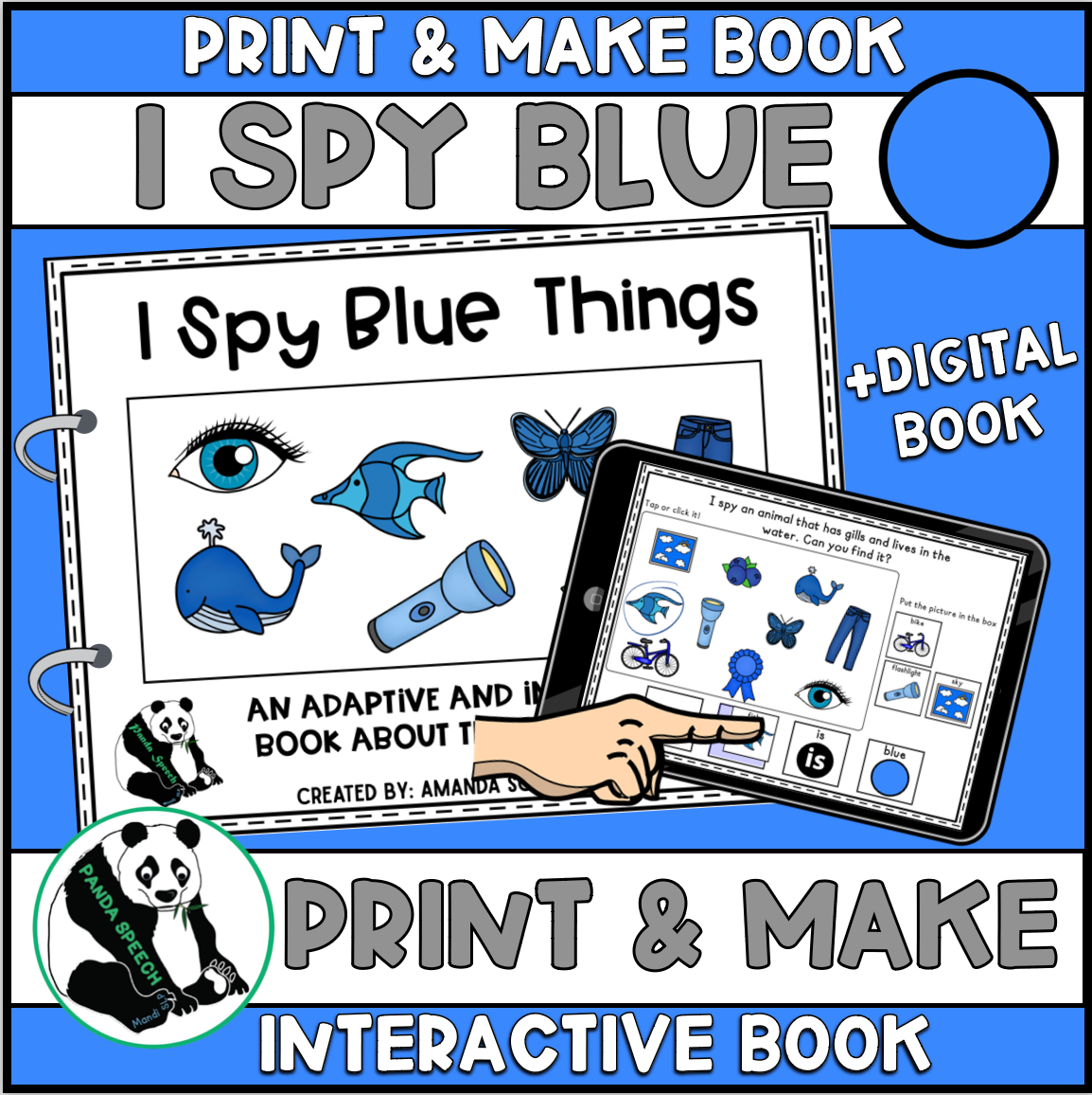 I Spy BLUE Things! Color Series Print & Make Books (includes a digital BOOM Card book)