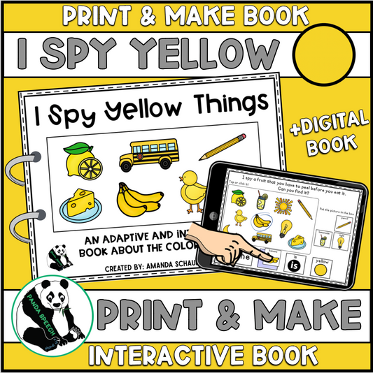 I Spy YELLOW Things! Color Series Print & Make Books (includes a digital BOOM Card book)