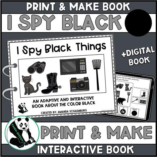 I Spy BLACK Things! Color Series Print & Make Books (includes a digital BOOM Card book)