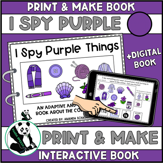 I Spy PURPLE Things! Color Series Print & Make Books (includes a digital BOOM Card book)