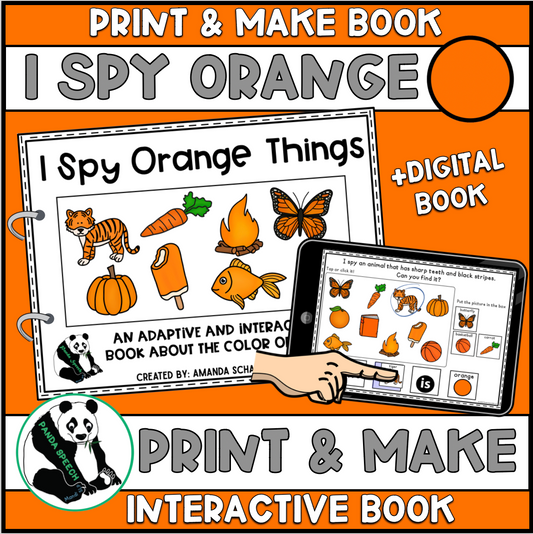 I Spy Orange Things! Color Series Print & Make Books (includes a digital BOOM Card book)