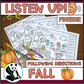 Fall Listen Up! Following Directions Freebie