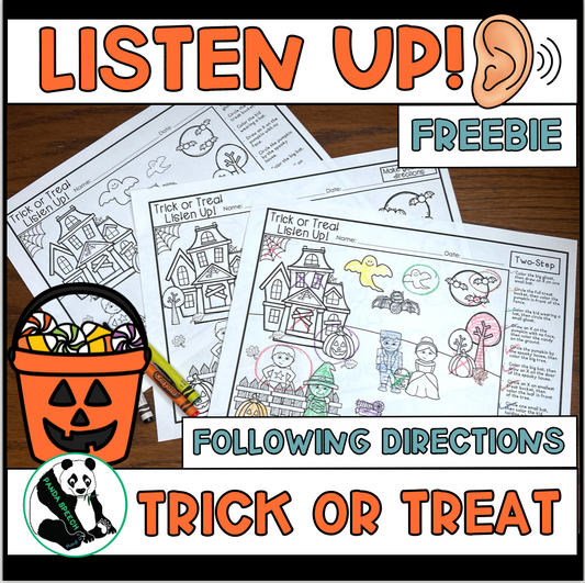 Trick or Treat Listen Up! Following Directions Freebie