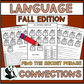 Fall Language Connections ~ Find the Secret Phrase ~ Speech Therapy Vocabulary Activity