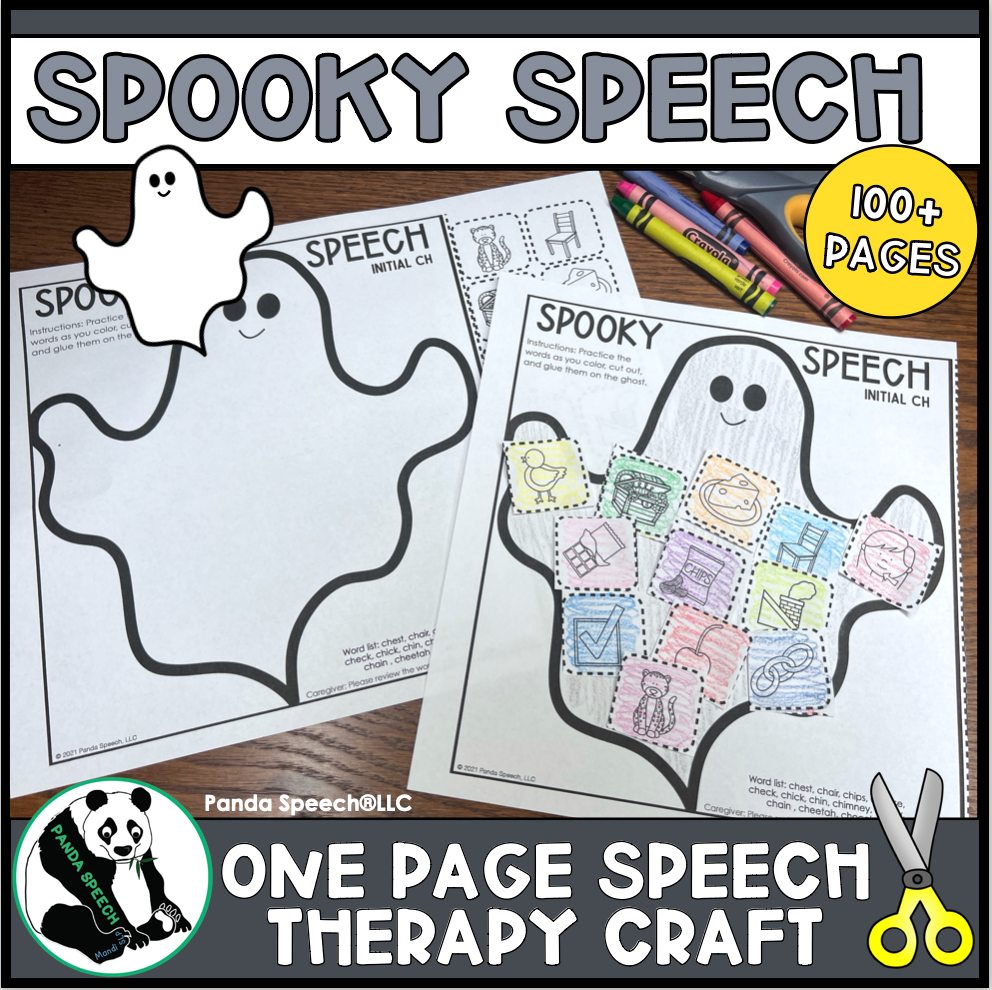 Spooky Speech Ghost ~ One Page Speech and Language Craft