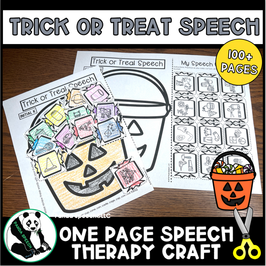 Trick or Treat Speech ~ One Page Speech and Language Craft