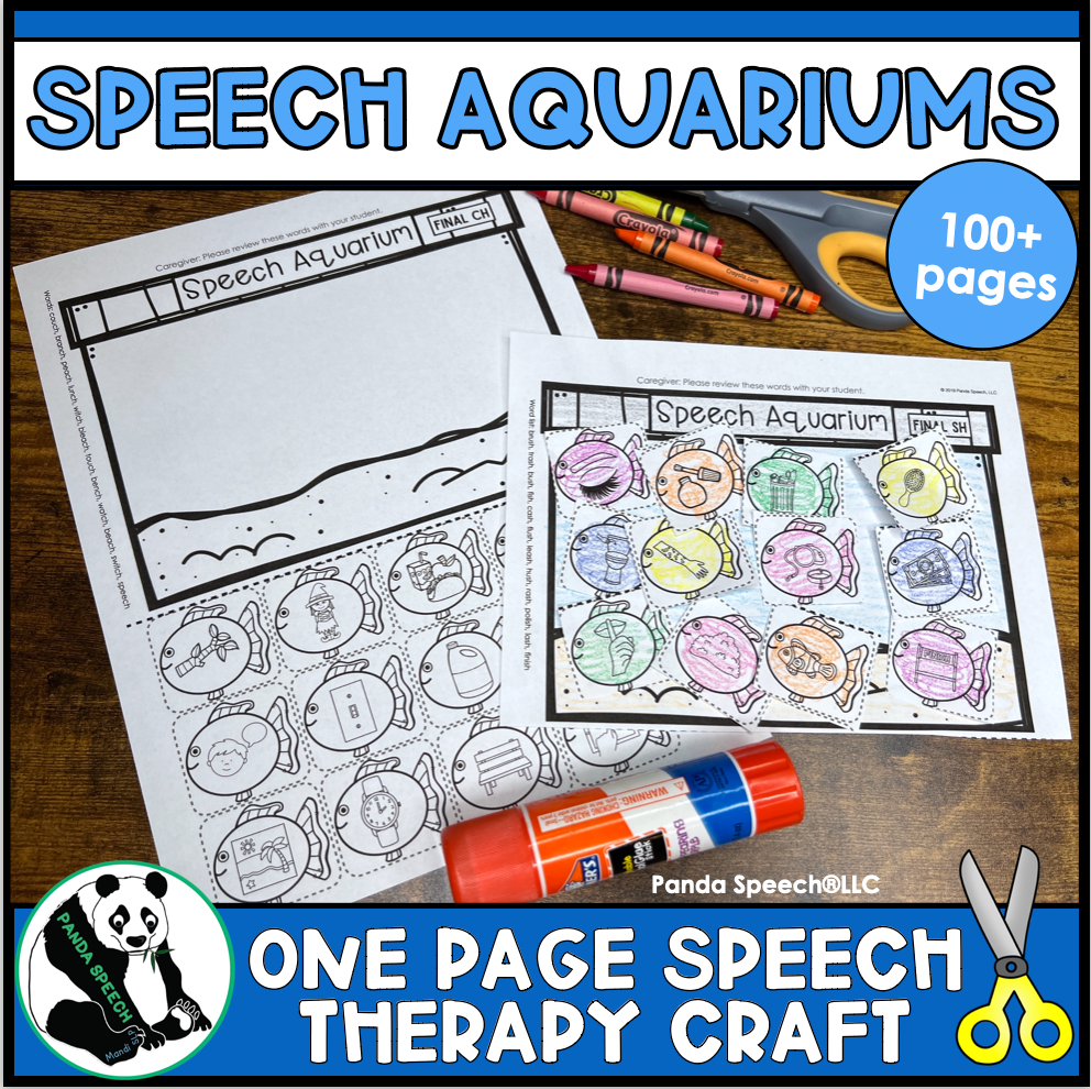 Speech Aquarium ~ One Page Speech and Language Craft