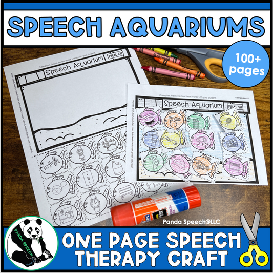 Speech Aquarium ~ One Page Speech and Language Craft