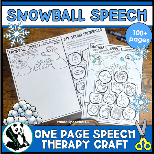 Speech Snowballs ~ One Page Articulation & Language Craft