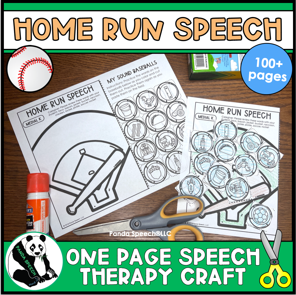 Home Run Speech ~ One Page Speech and Language Craft