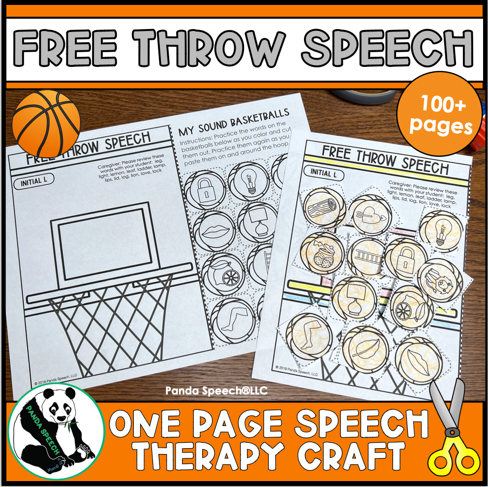 Free Throw Speech One Page Articulation & Language Craft