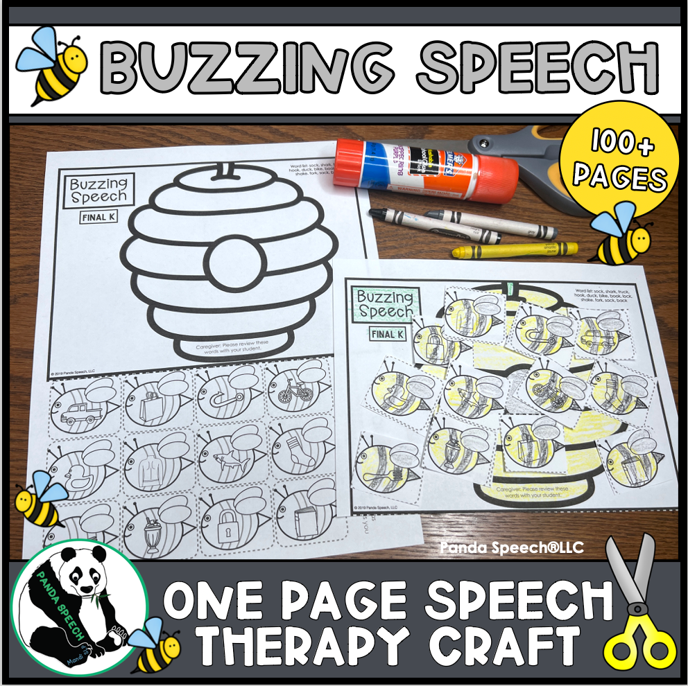 Buzzing Speech ~ One Page Speech and Language Craft