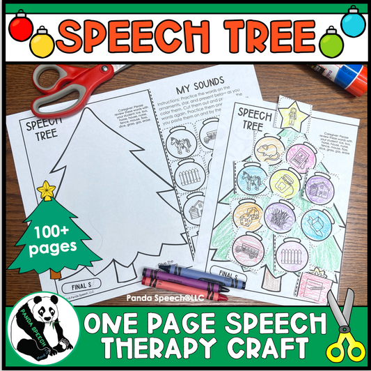 Speech Christmas Tree ~ One Page Speech and Language Craft