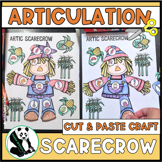 Articulation Scarecrow ~ Speech Therapy Cut & Paste Craft