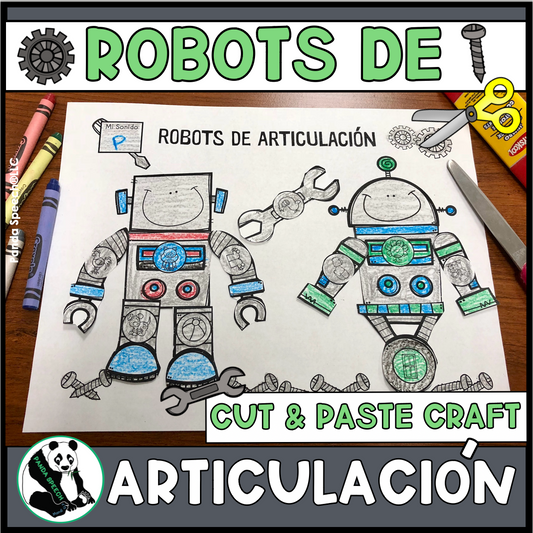 Robots de Articulación ~ Speech Therapy Cut & Paste Craft in Spanish