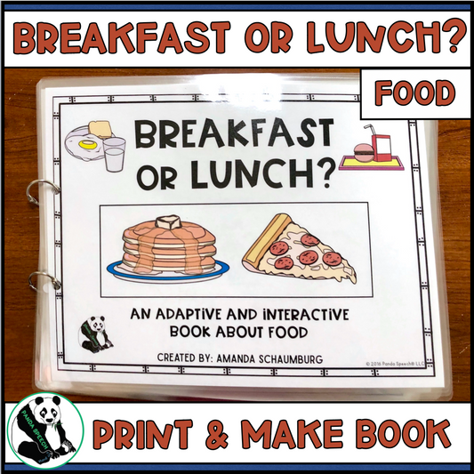 Functional Vocabulary Book: Breakfast or Lunch? Print & Make Book