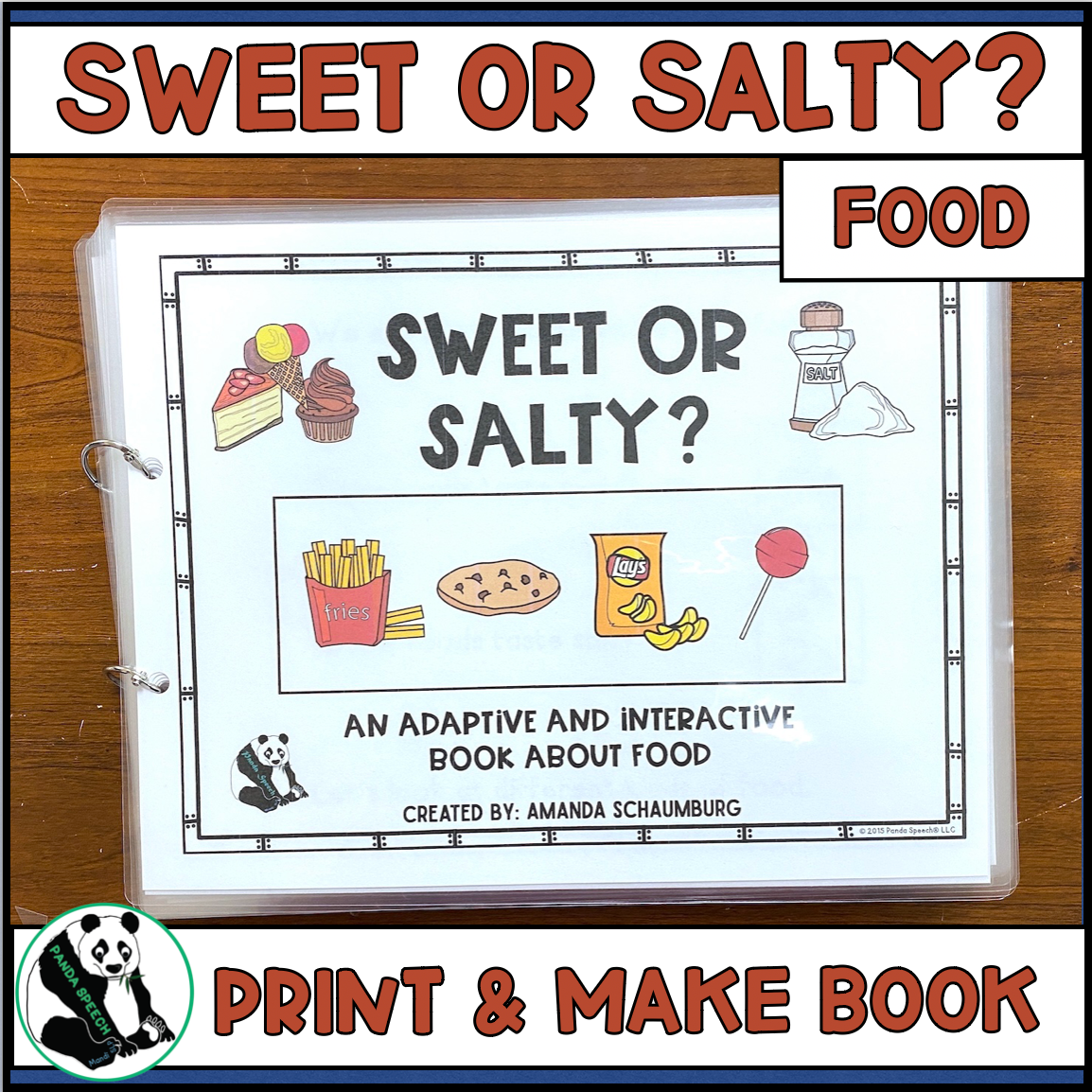 Functional Vocabulary Book: Sweet or Salty?  Print & Make Book