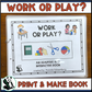 Functional Vocabulary Book: Work or Play?  Print & Make Book