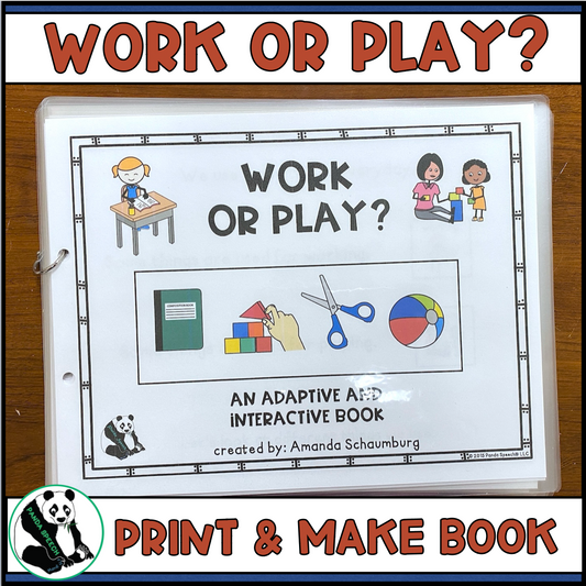 Functional Vocabulary Book: Work or Play?  Print & Make Book